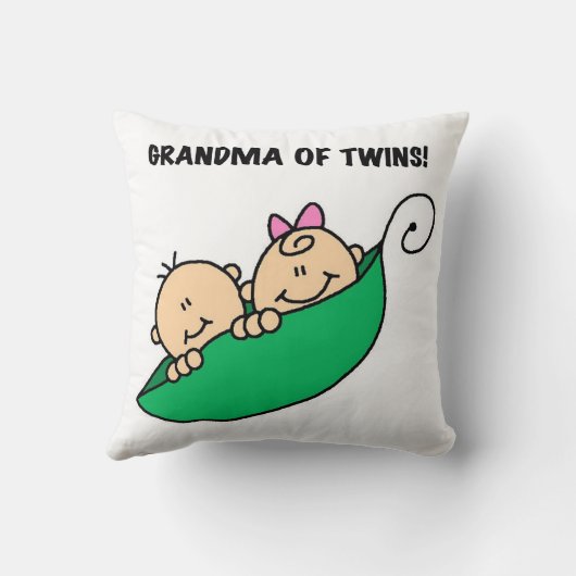 双子のプレゼントのおばあちゃん クッション (裏面)