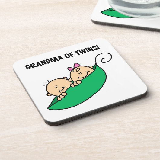 双子のプレゼントのおばあちゃん コースター (左側)