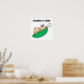 双子のプレゼントのおばあちゃん ポスター (キッチン)