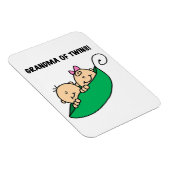 双子のプレゼントのおばあちゃん マグネット (右側)