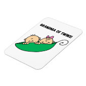 双子のプレゼントのおばあちゃん マグネット (左側)