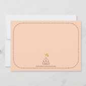 双子のベイビーシャワー郵送用ピンクの招待状 招待状 (裏面)