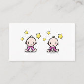 双子のベビーのための本，要請，双子の女の子， エンクロージャーカード (裏面)