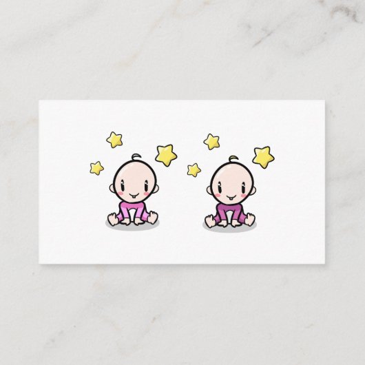 双子のベビーのための本,要請,双子の女の子, エンクロージャーカード (裏面)