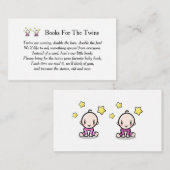 双子のベビーのための本，要請，双子の女の子， エンクロージャーカード (正面/裏面)