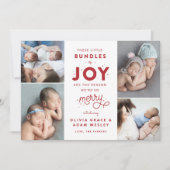 双子のベビークリスマス誕生発表 シーズンカード (正面)