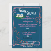 双子のベビーシャワーの招待状 招待状 (正面)