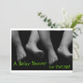 双子のベビーシャワーの招待状 招待状 (スタンド正面)
