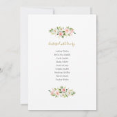 双子のベビーシャワー招待状 女の子 招待状 (裏面)