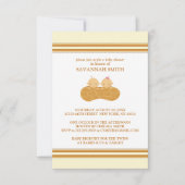 双子のベビーシャワー招待状 招待状 (正面)