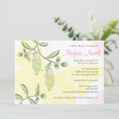 双子のベビーシャワー招待状 - 蝴蝶 招待状 (スタンド正面)