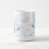 双子のベビーゾウが喜びを倍増 コーヒーマグカップ (中央)