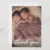 双子のベビー誕生のお知らせ 案内状 (正面)