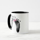 双子のベビー足跡 マグカップ (正面左)