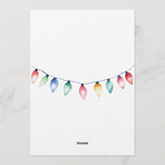 双子のホリデーライトベイビーシャワー招待状 招待状 (裏面)