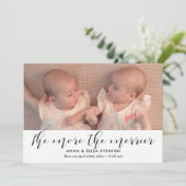 双子のメリー誕生の写真が多い 案内状 (スタンド正面)