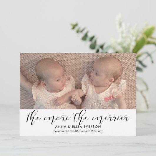 双子のメリー誕生の写真が多い 案内状 (スタンド正面)