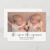 双子のメリー誕生写真の発表 ポストカード (正面/裏面)