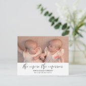 双子のメリー誕生写真の発表 ポストカード (スタンド正面)