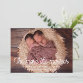 双子のメリー誕生発表カードが増える 案内状 (スタンド正面)