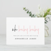 双子のモダンタイポグラフィコンテンポラリー女の子 招待状 (スタンド正面)