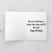 双子のラマは誰も私より良い双子を持っていないと言う カード (内部)