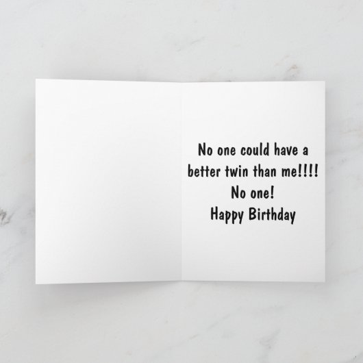 双子のラマは誰も私より良い双子を持っていないと言う カード (内部)