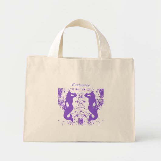 双子のルックアウト人魚 ミニトートバッグ (正面)