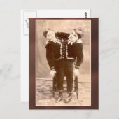 双子のヴィンテージカードとポストカード ポストカード (正面/裏面)