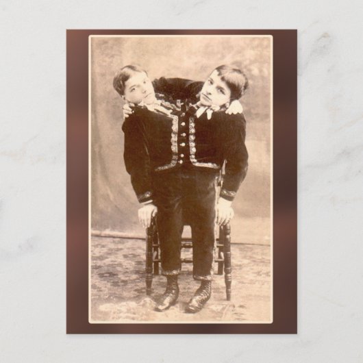 双子のヴィンテージカードとポストカード ポストカード (正面)