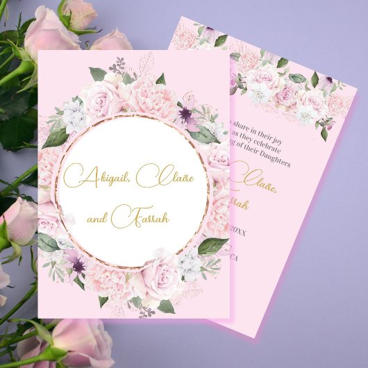 双子の三つ子ちゃんの名前を決める会 招待状