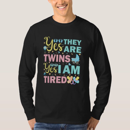 双子の両親と母の父のマッチング Tシャツ (正面)
