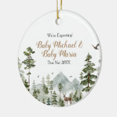 双子の両親に松の木を期待 セラミックオーナメント (左)