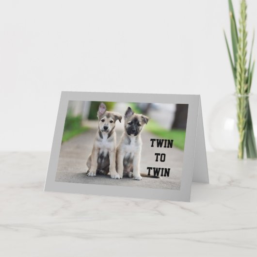 **双子の兄弟姉妹**誕生日カード カード (正面)