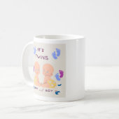 双子の兄弟 赤ちゃん コーヒーマグカップ (正面左)