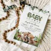 双子の冒険ウッドランドが赤ちゃんのシャワーを浴びる 招待状