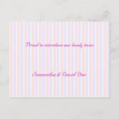 双子の写真誕生のお知らせ 案内ポストカード (裏面)