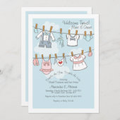 双子の出会いと挨拶の招待状 招待状 (正面/裏面)