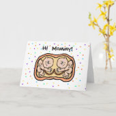 双子の出産を控えた母親のための母の日のカード カード (黄色い花)