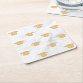 双子の卒業パーティー スクエアペーパーコースター (アングル)