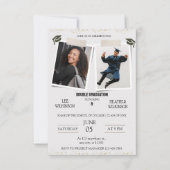 双子の卒業招待状 招待状 (正面)