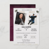 双子の卒業招待状 招待状 (正面/裏面)