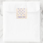 双子の卒業生が「ありがとう」と言う スクエアシール (バッグ)