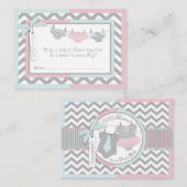 双子の双子ちゃんのチュチュおむつくじチケット エンクロージャーカード (正面/裏面)