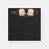 双子の双子のお母さん双子の妊娠のお母さん スタンダードカクテルナプキン (正面)