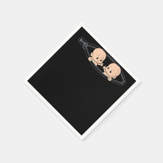 双子の双子のお母さん双子の妊娠のお母さん スタンダードカクテルナプキン (角)