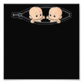 双子の双子のお母さん双子の妊娠のお母さん フォトプリント            (正面)