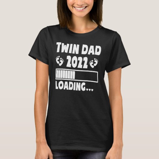 双子の双子のパパ2022双子のパパを期待父の Tシャツ (正面)