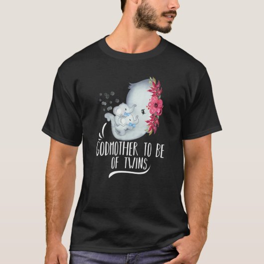 双子の双子の双子の男の赤ちゃんゾウBのゴッドマザー Tシャツ (正面)