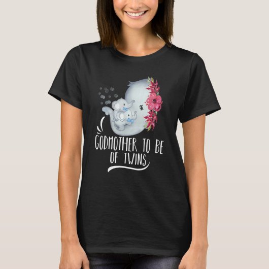 双子の双子の双子の男の赤ちゃんゾウBのゴッドマザー Tシャツ (正面)